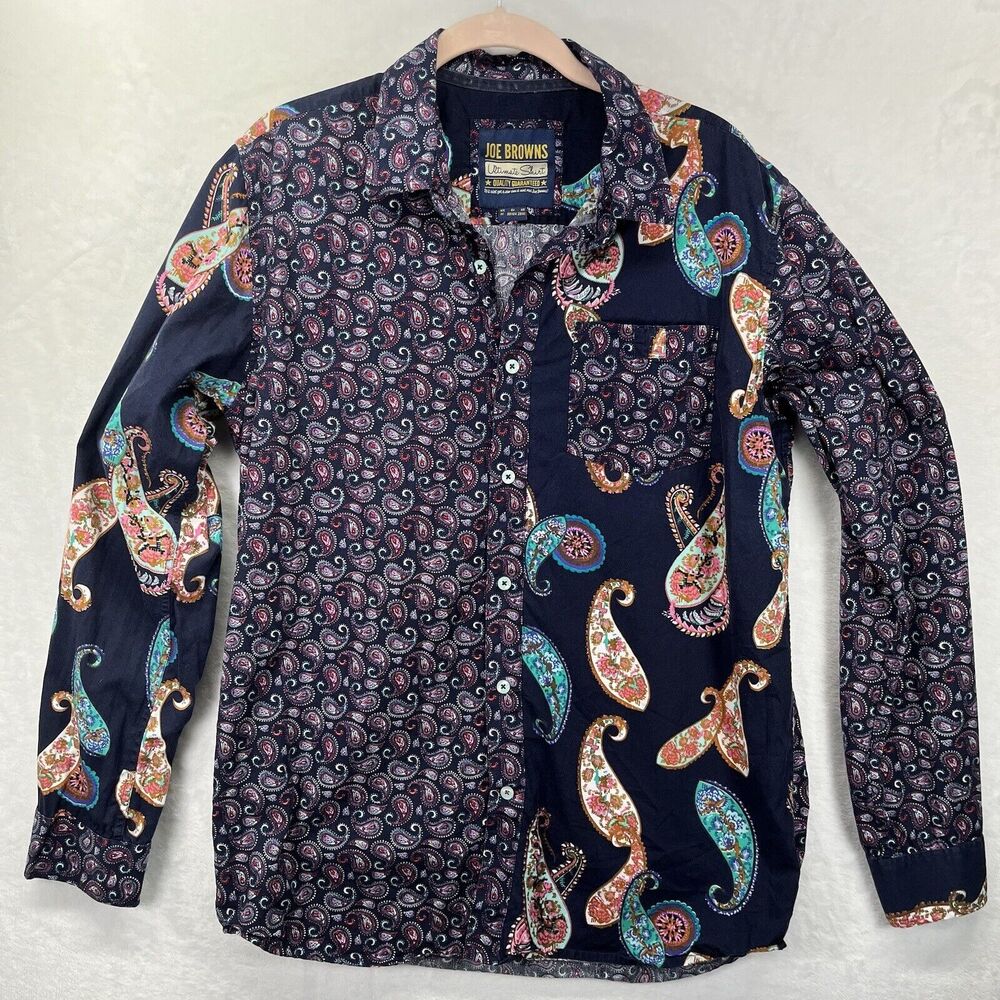 Joe Browns Ultimate Button‎ Down Shirt Men Medium 39/41 UK Paisley Western